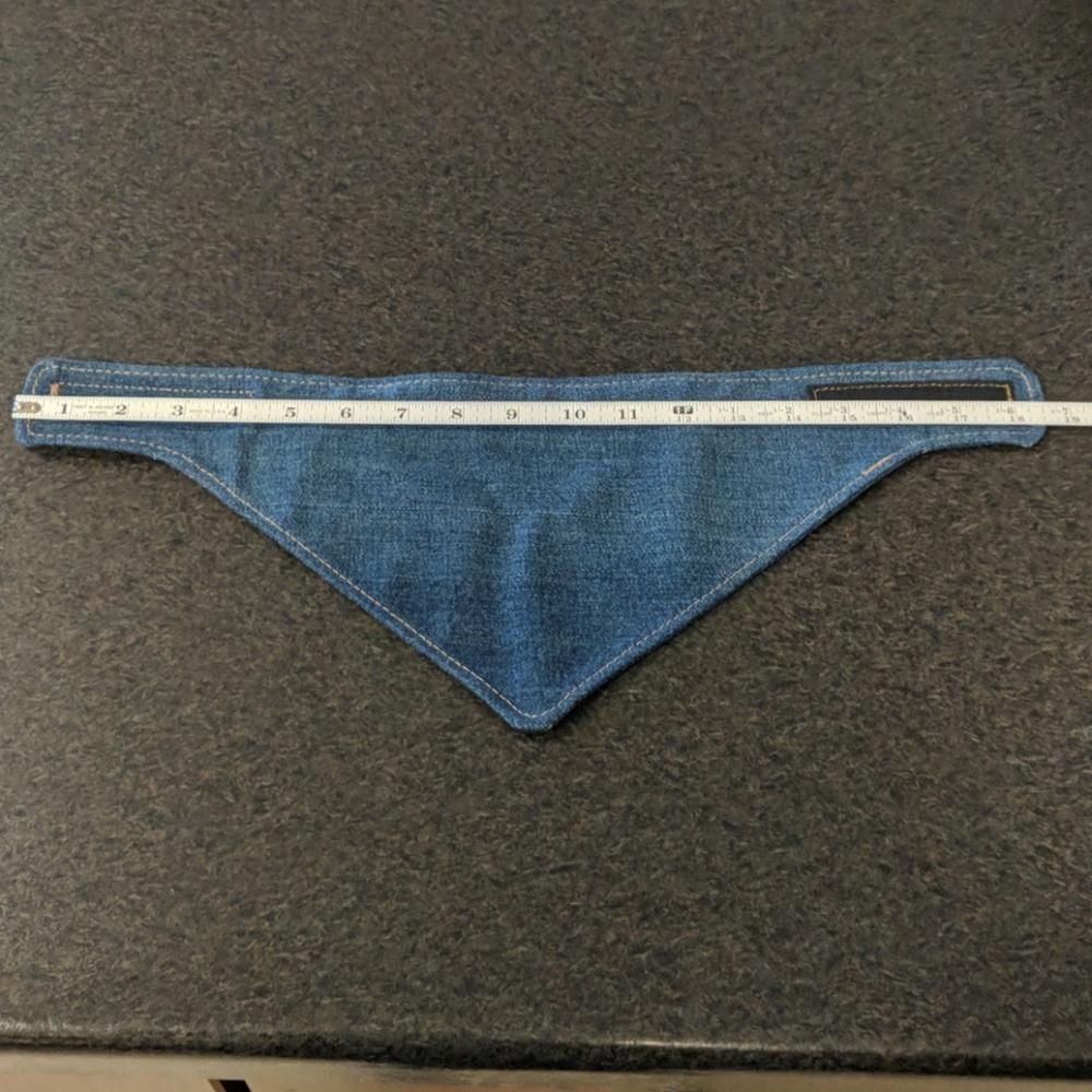 SALE 2/$6 Upcycled Jean Dog Bandana - Picture 5 of 6